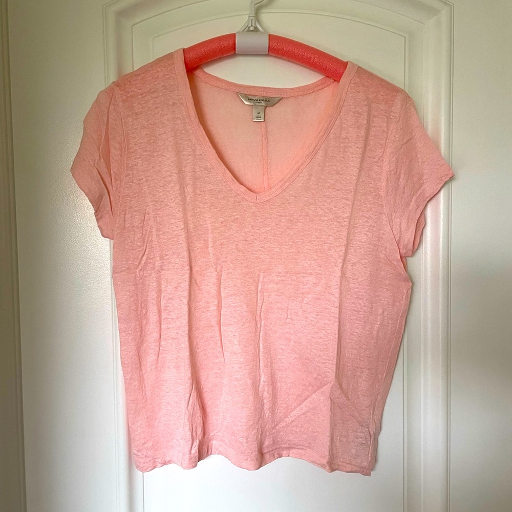 Pink linen shirt